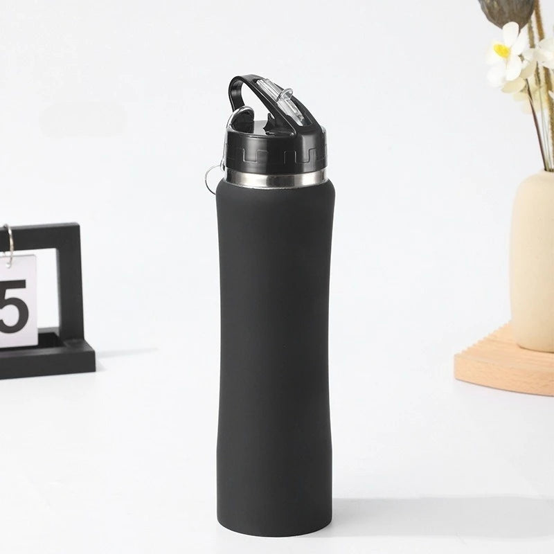 JUSTINLAU 600/750ML Thermos Cup Fruit Mug Kids Straw Cup Vacuum Flasks Stainless Steel Travel Thermal Water Bottles Thermal Mug