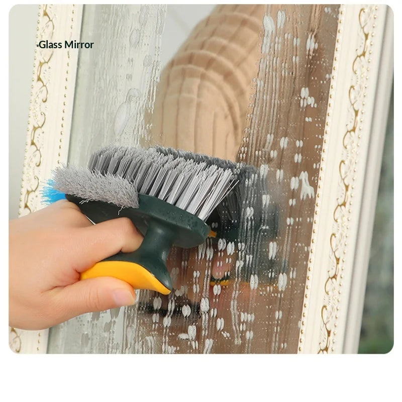 Gap Cleaning Brush 3 in 1 Scrape Brush Bathroom Floor Tile Grout Scrubber Multi-functional No Dead Corner Hard Bristle Kitchen C