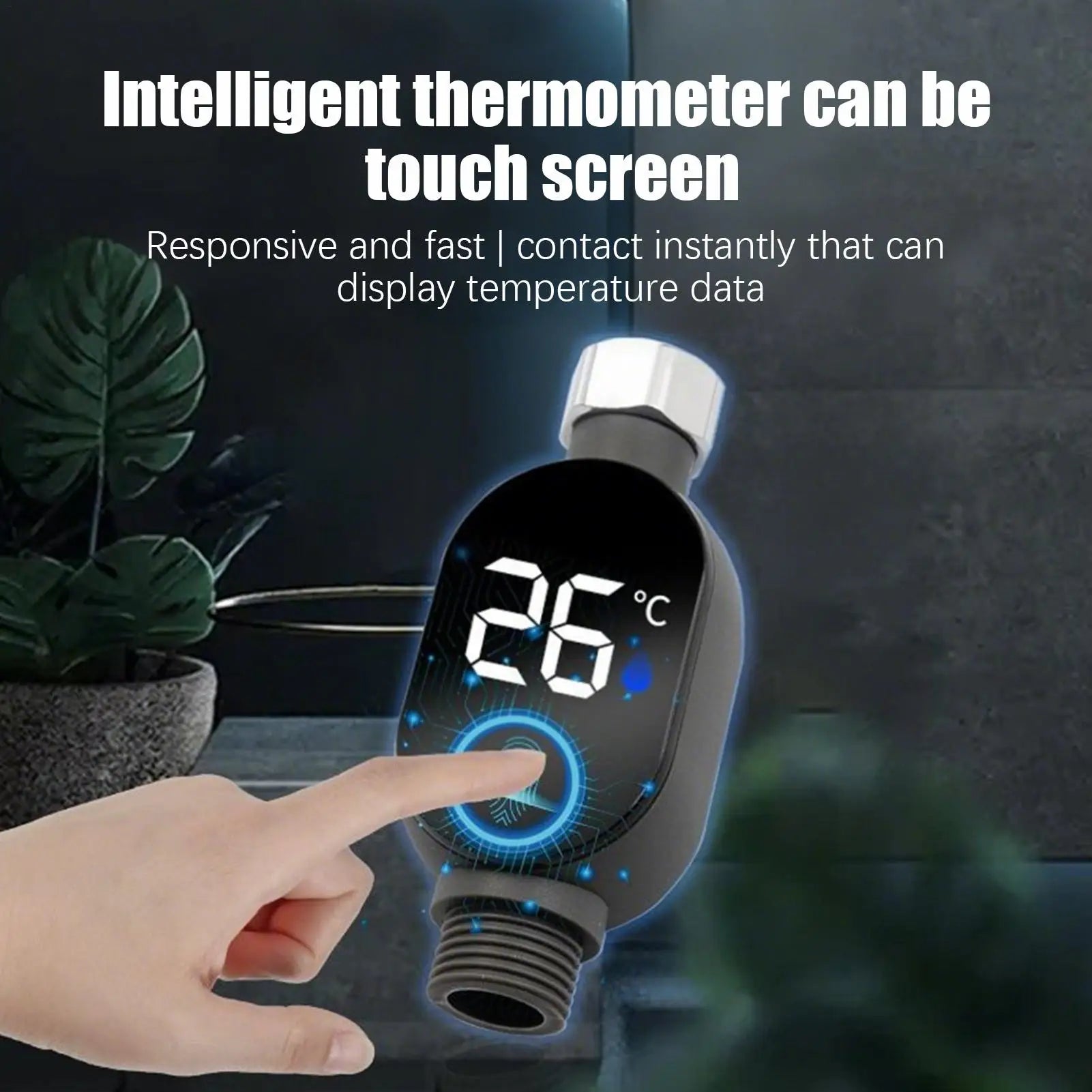 1Pc Bathroom LED Display Home Water Shower Thermometer Water Accurate Temperature Measurement Meter Bathroom