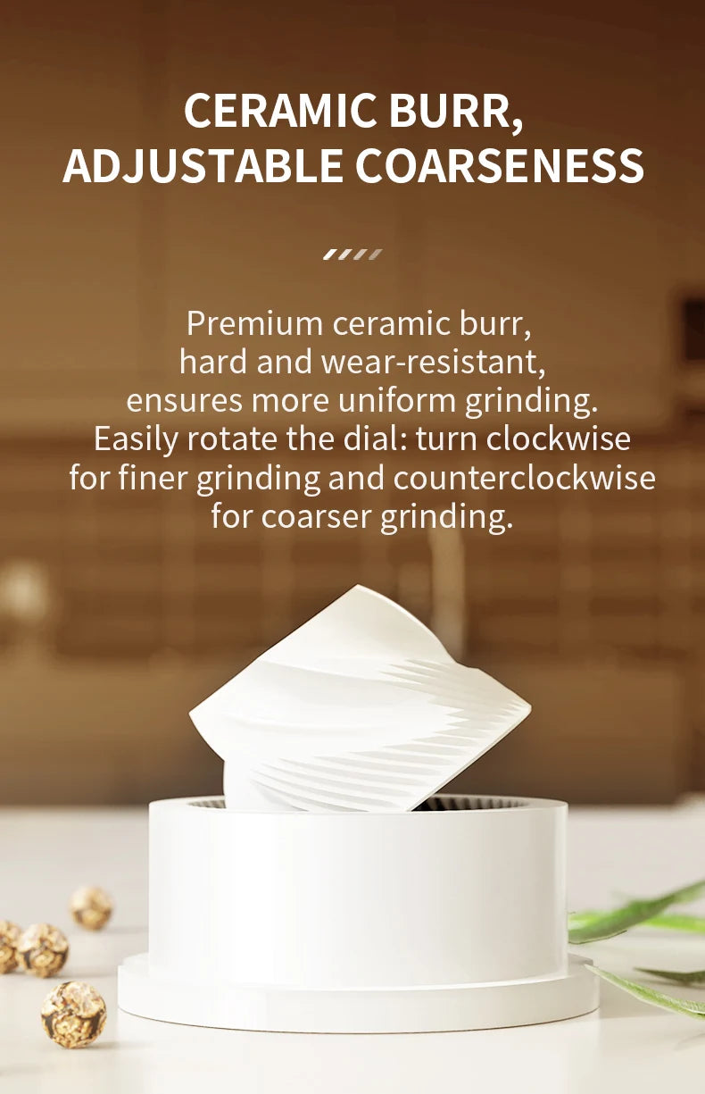 1pc/2pcs MINI USB Rechargeable Automatic Pepper Grinder Adjustable Coarseness Salt And Pepper Mill for Kitchen Spice Grinder