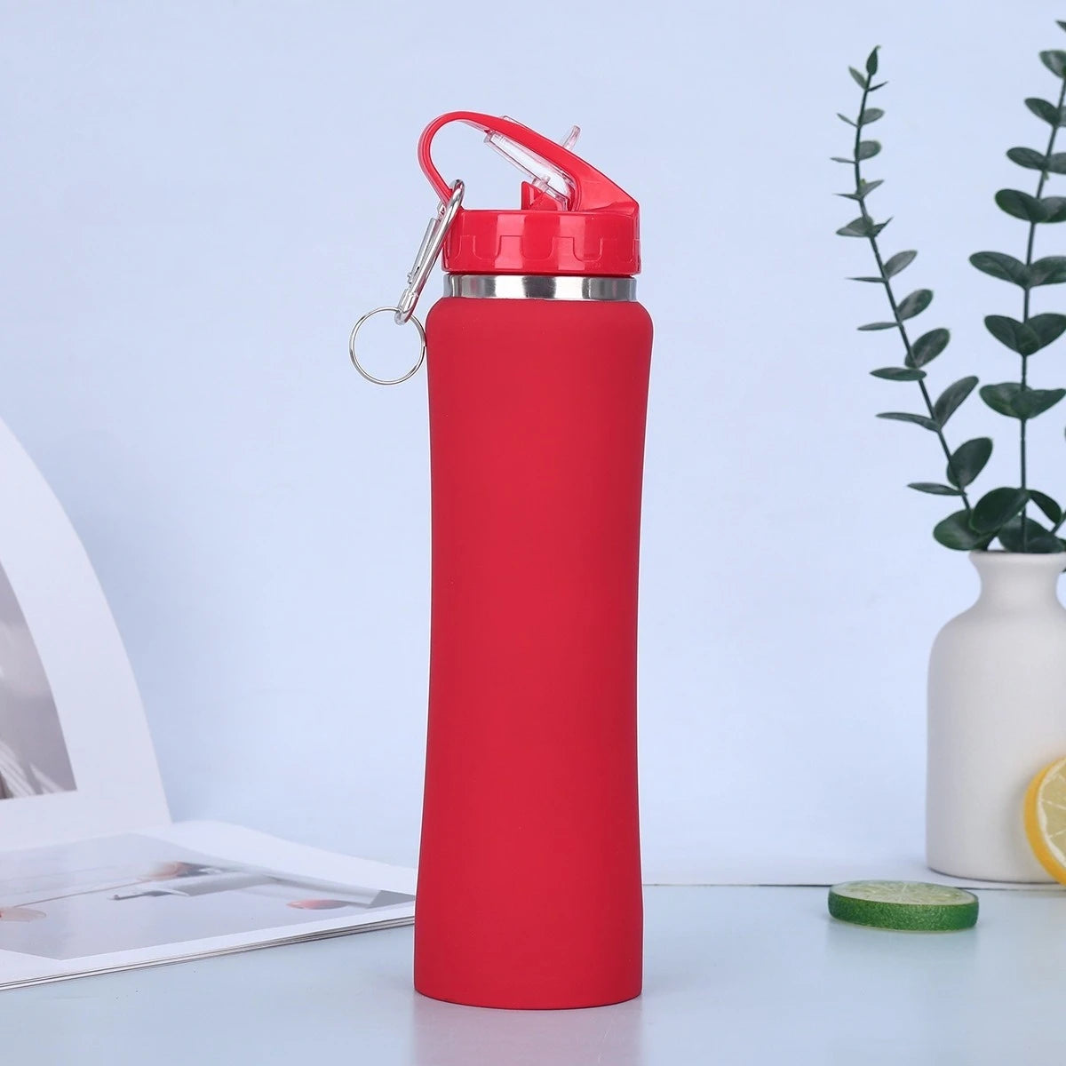 JUSTINLAU 600/750ML Thermos Cup Fruit Mug Kids Straw Cup Vacuum Flasks Stainless Steel Travel Thermal Water Bottles Thermal Mug