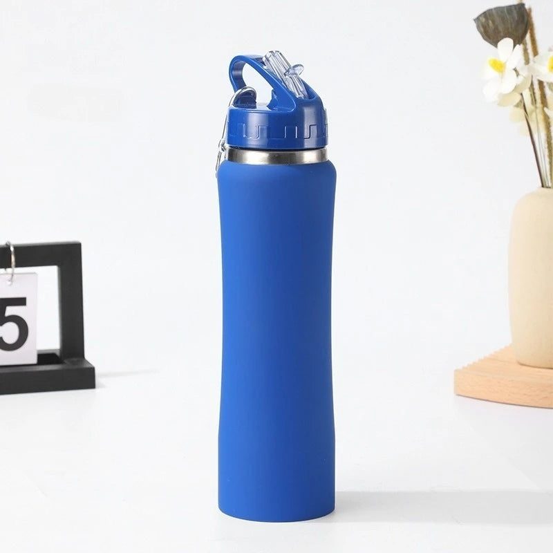 JUSTINLAU 600/750ML Thermos Cup Fruit Mug Kids Straw Cup Vacuum Flasks Stainless Steel Travel Thermal Water Bottles Thermal Mug