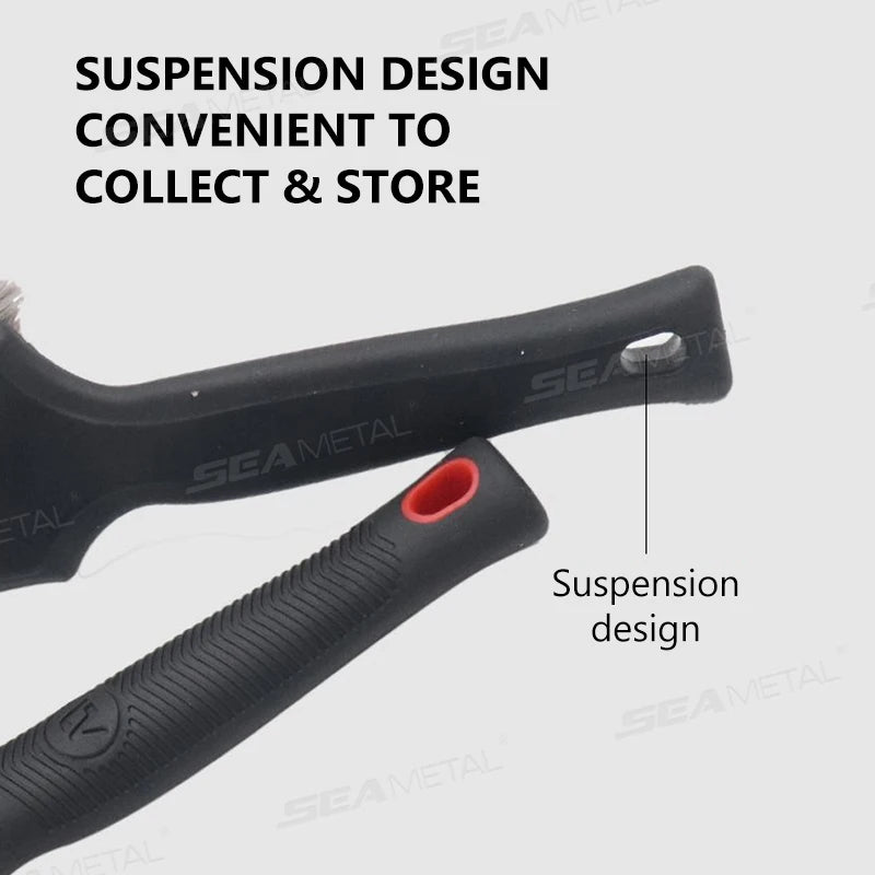 SEAMETAL Car Wheel Hub Washing Brush Anti Slip Handle Car Tire Wheel Rim Cleaning Brush Dust Removal Detailing Brushes Wash Tool