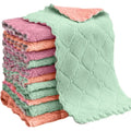 1/5/10pcs Microfiber Towel Absorbent Kitchen Cleaning Cloth Non-stick Oil Dish Towel Rags Napkins Tableware Household Cleaning