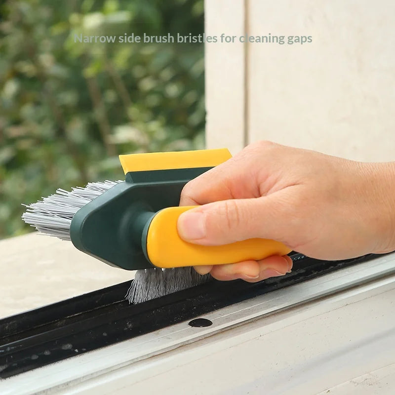 Gap Cleaning Brush 3 in 1 Scrape Brush Bathroom Floor Tile Grout Scrubber Multi-functional No Dead Corner Hard Bristle Kitchen C