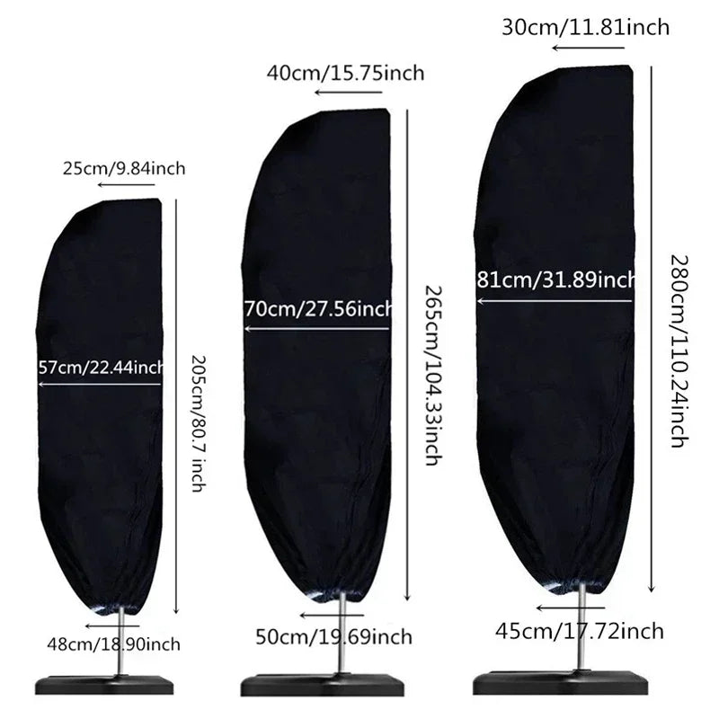 Universal Parasol Cover Waterproof Oxford Fabric Outdoor Cantilever Umbrella Cover for Garden Patio Furniture