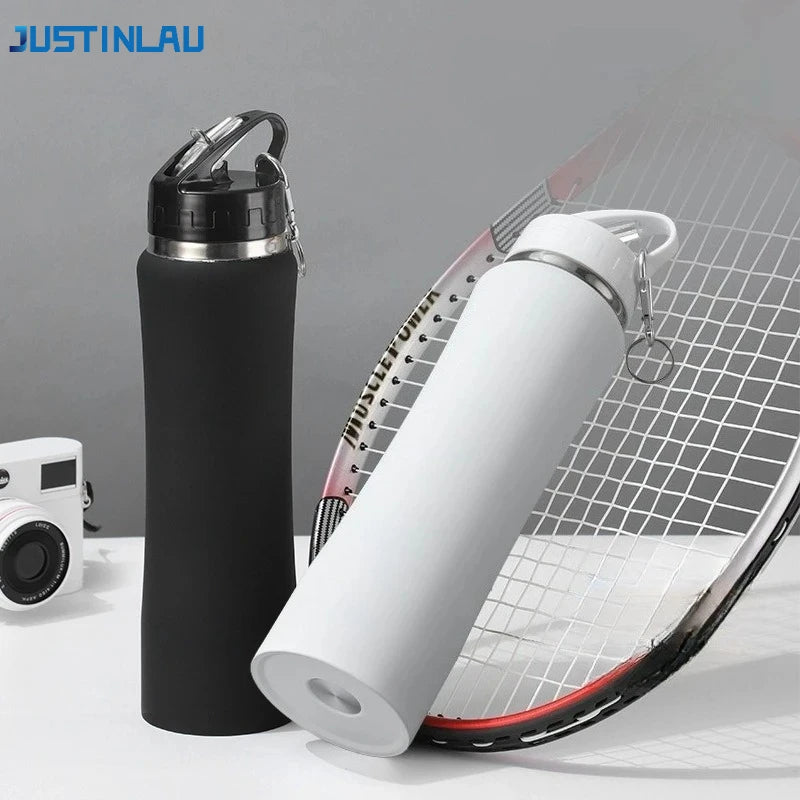 JUSTINLAU 600/750ML Thermos Cup Fruit Mug Kids Straw Cup Vacuum Flasks Stainless Steel Travel Thermal Water Bottles Thermal Mug
