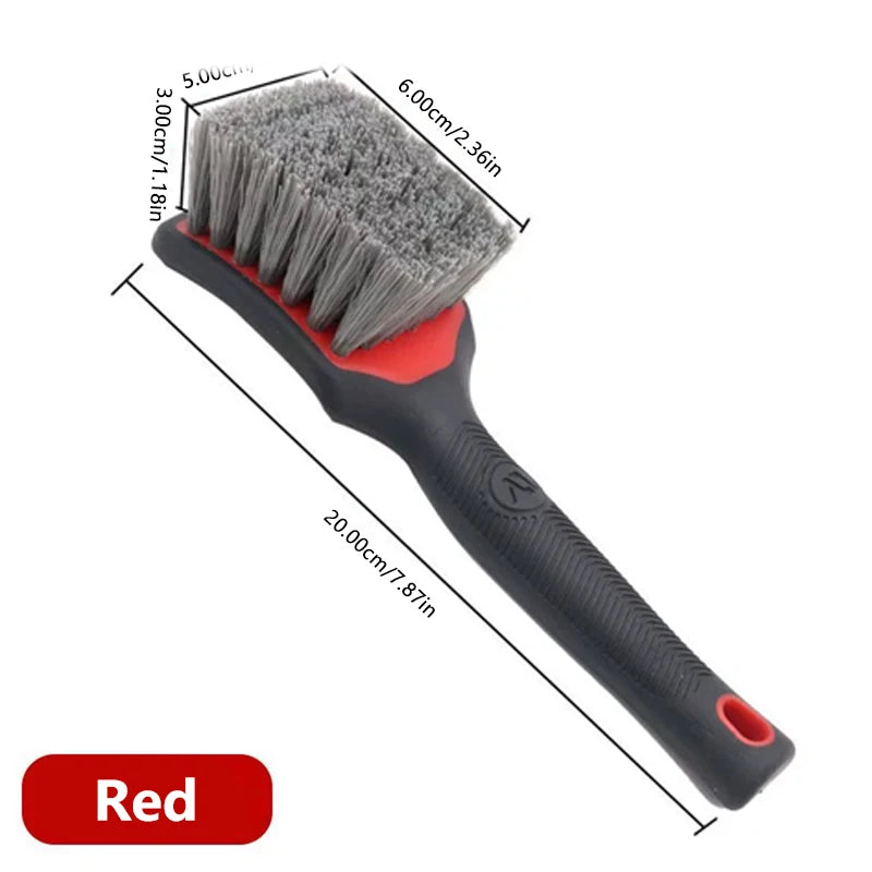 SEAMETAL Car Wheel Hub Washing Brush Anti Slip Handle Car Tire Wheel Rim Cleaning Brush Dust Removal Detailing Brushes Wash Tool